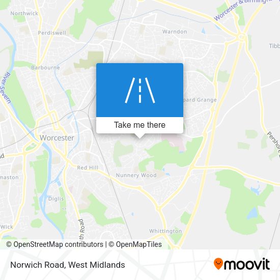 Norwich Road map