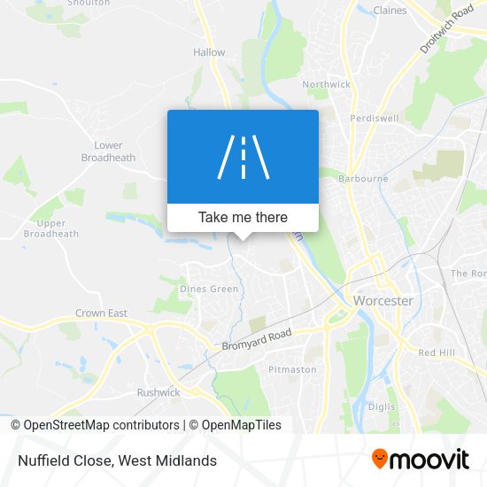Nuffield Close map
