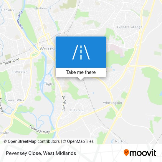 Pevensey Close map