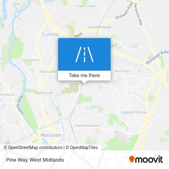 Pine Way map