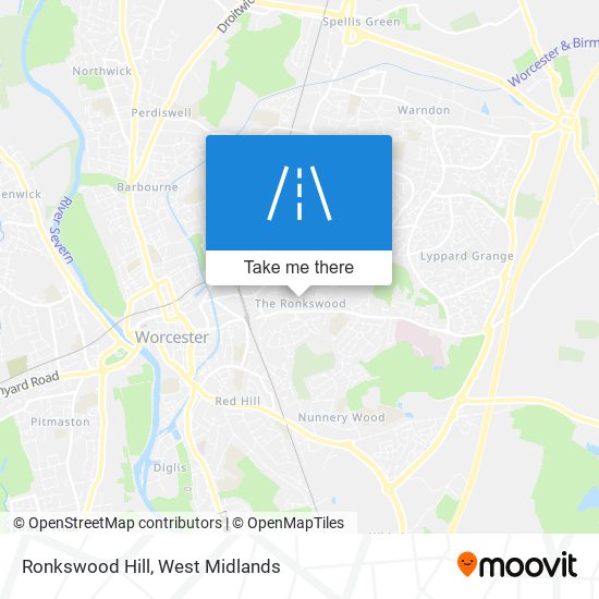 Ronkswood Hill map