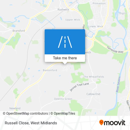 Russell Close map
