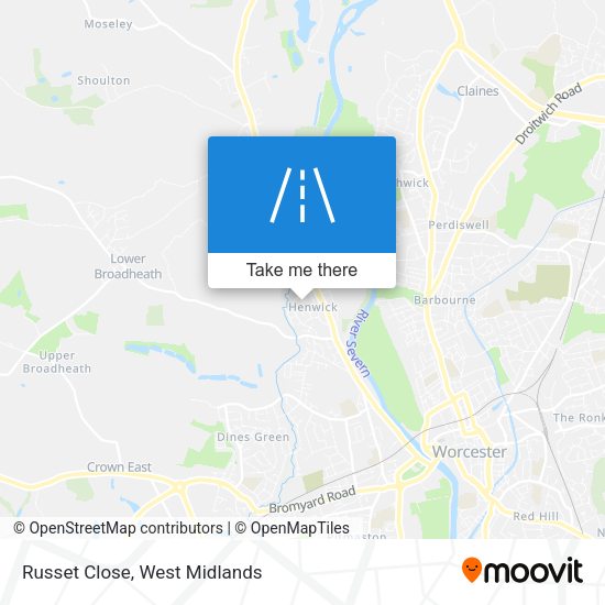 Russet Close map