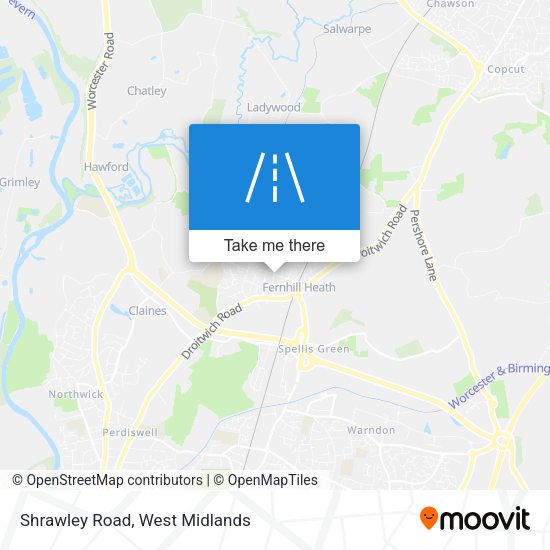Shrawley Road map