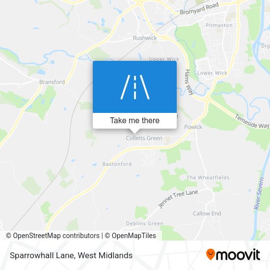 Sparrowhall Lane map