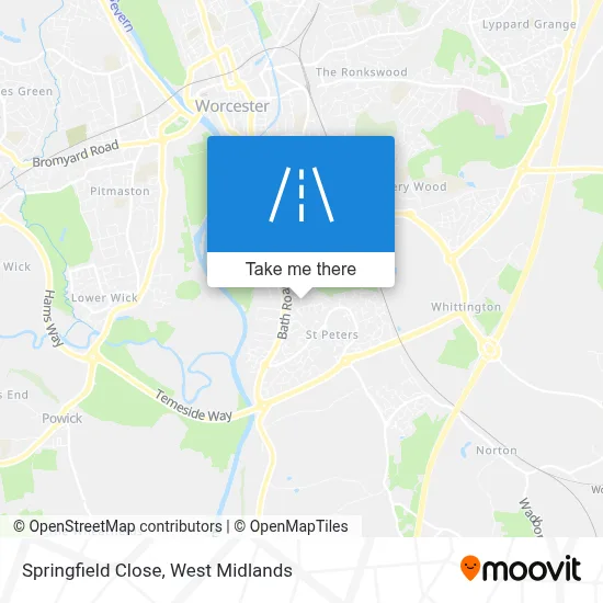 Springfield Close map