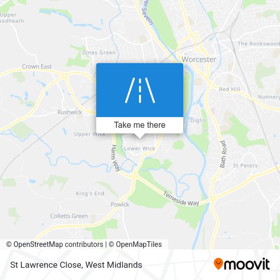 St Lawrence Close map
