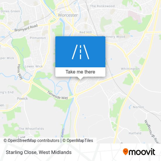 Starling Close map