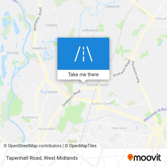 Tapenhall Road map
