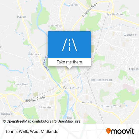 Tennis Walk map