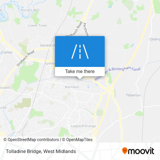 Tolladine Bridge map