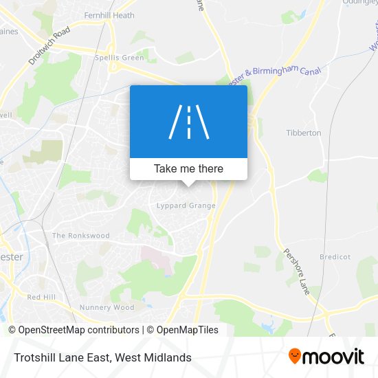Trotshill Lane East map