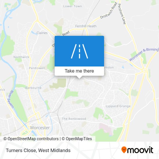Turners Close map
