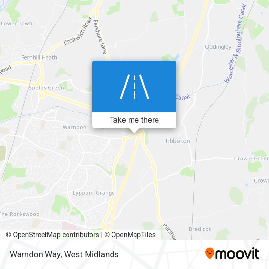 Warndon Way map