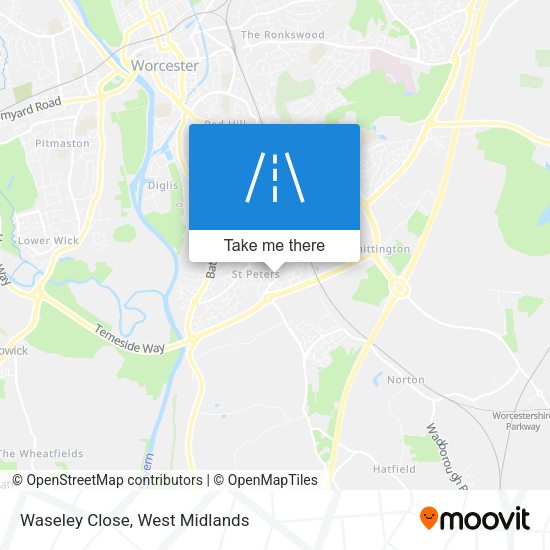 Waseley Close map