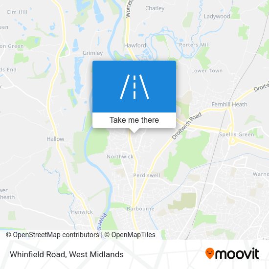 Whinfield Road map