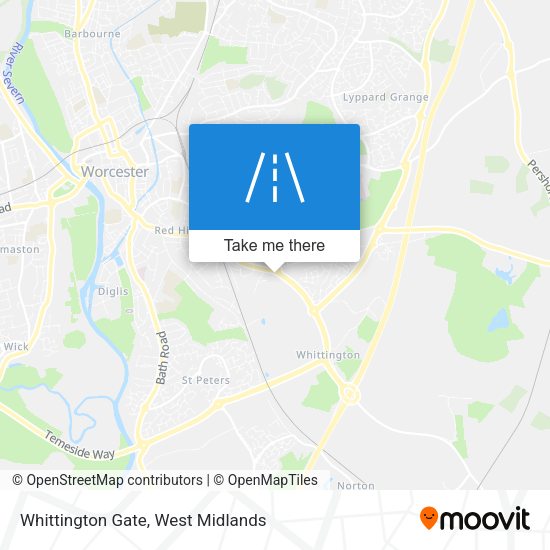 Whittington Gate map