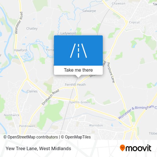 Yew Tree Lane map