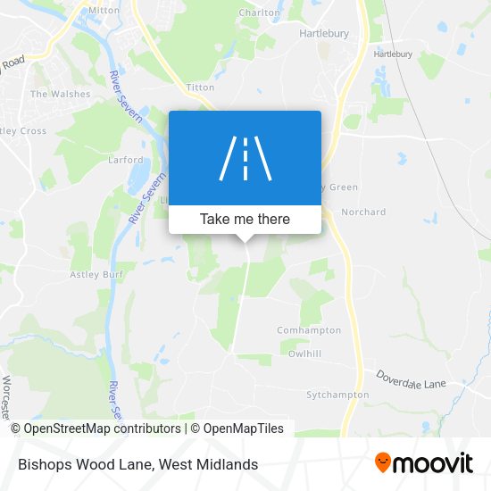 Bishops Wood Lane map