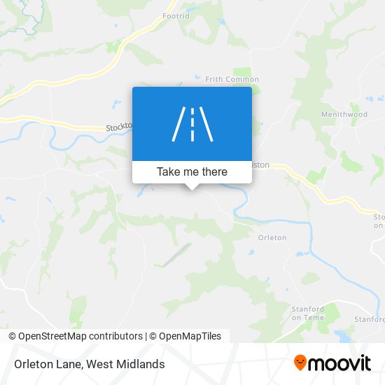 Orleton Lane map