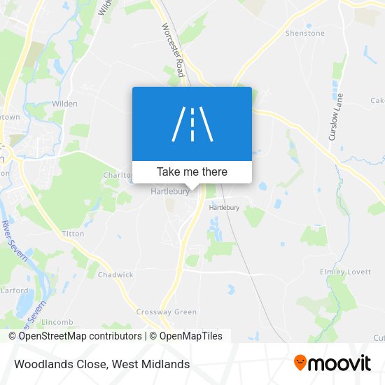 Woodlands Close map
