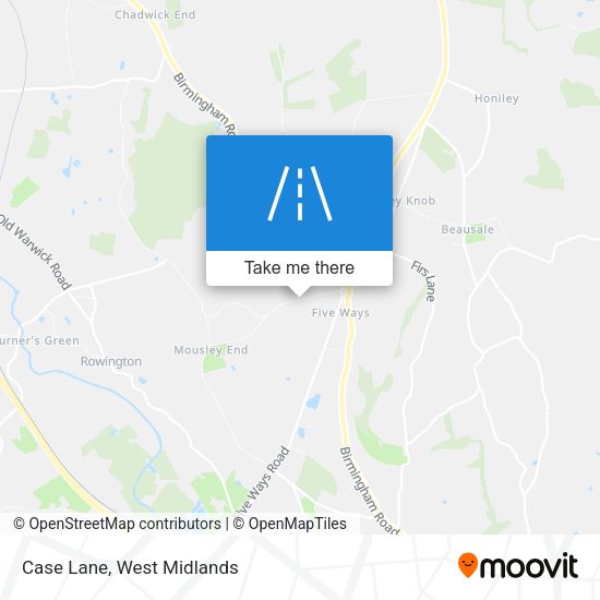 Case Lane map