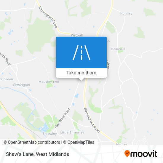 Shaw's Lane map