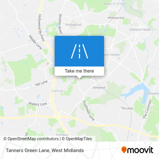 Tanners Green Lane map