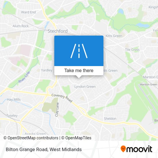Bilton Grange Road map