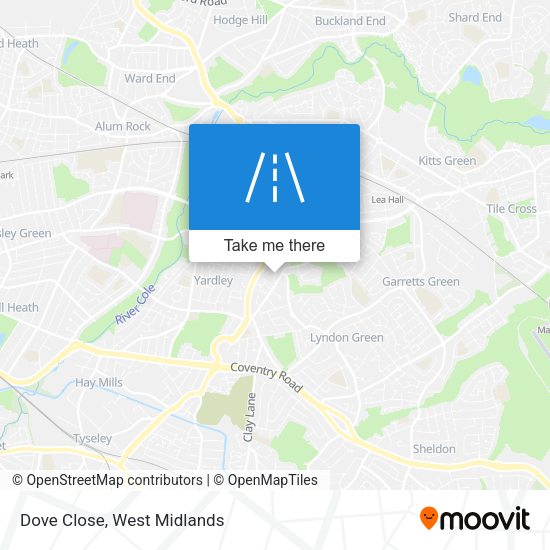 Dove Close map