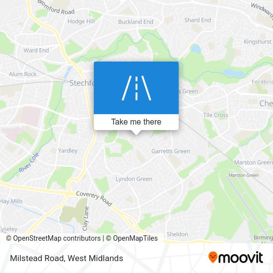 Milstead Road map