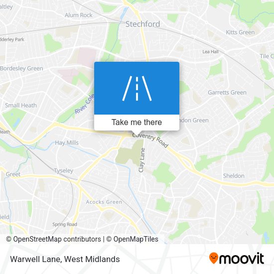 Warwell Lane map