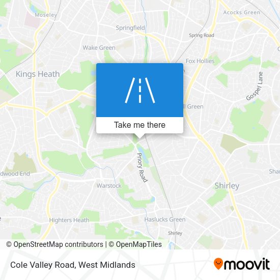 Cole Valley Road map