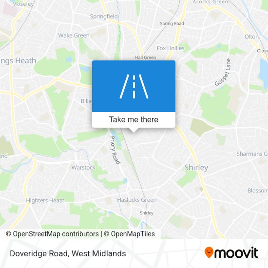 Doveridge Road map