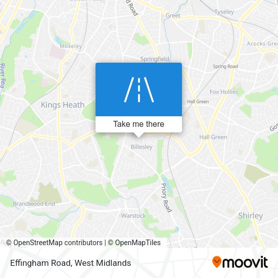 Effingham Road map
