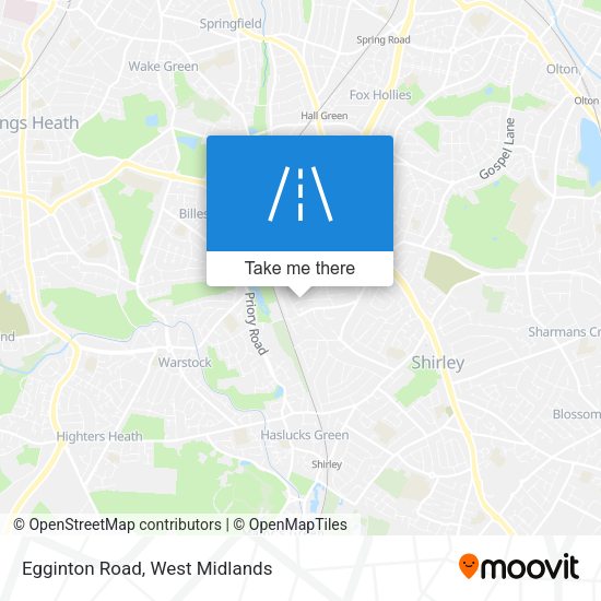 Egginton Road map