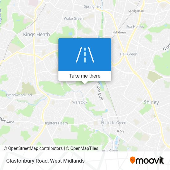 Glastonbury Road map