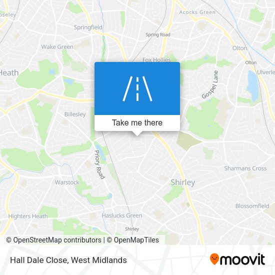 Hall Dale Close map