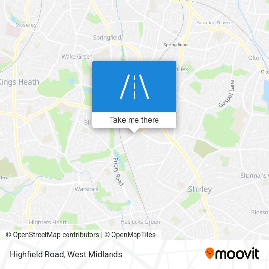Highfield Road map