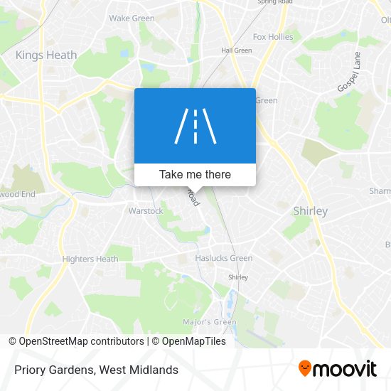 Priory Gardens map