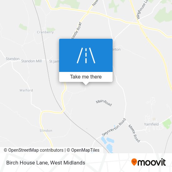 Birch House Lane map