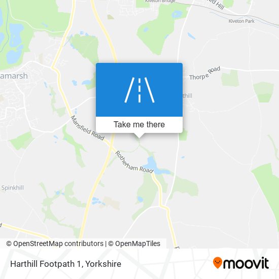 Harthill Footpath 1 map