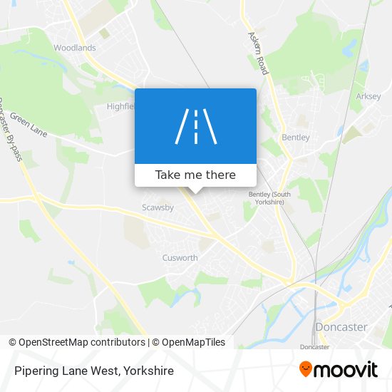 Pipering Lane West map