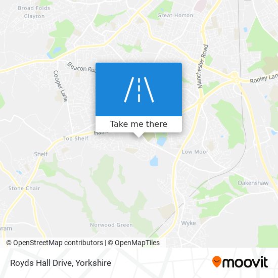 Royds Hall Drive map