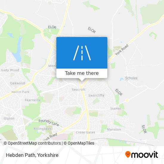 Hebden Path map