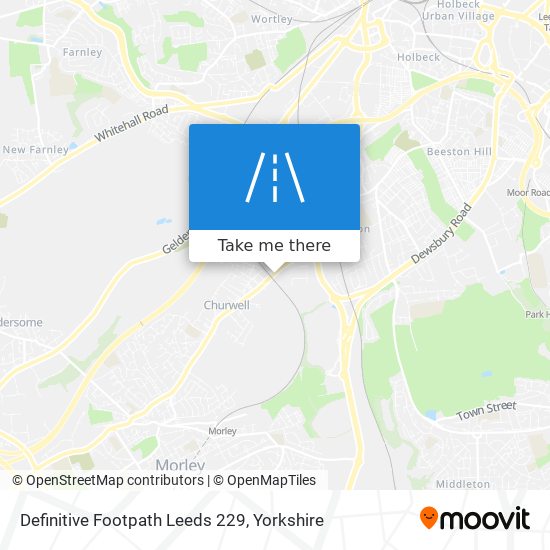Definitive Footpath Leeds 229 map