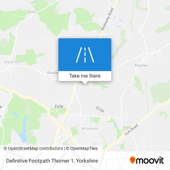 Definitive Footpath Thorner 1 map
