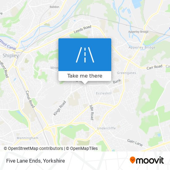 Five Lane Ends map