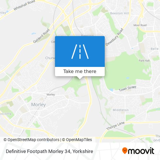Definitive Footpath Morley 34 map