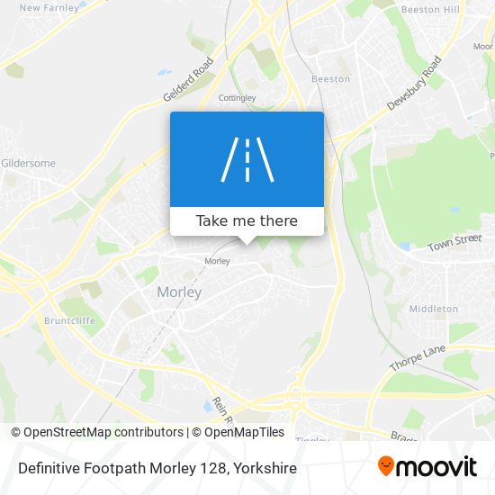 Definitive Footpath Morley 128 map